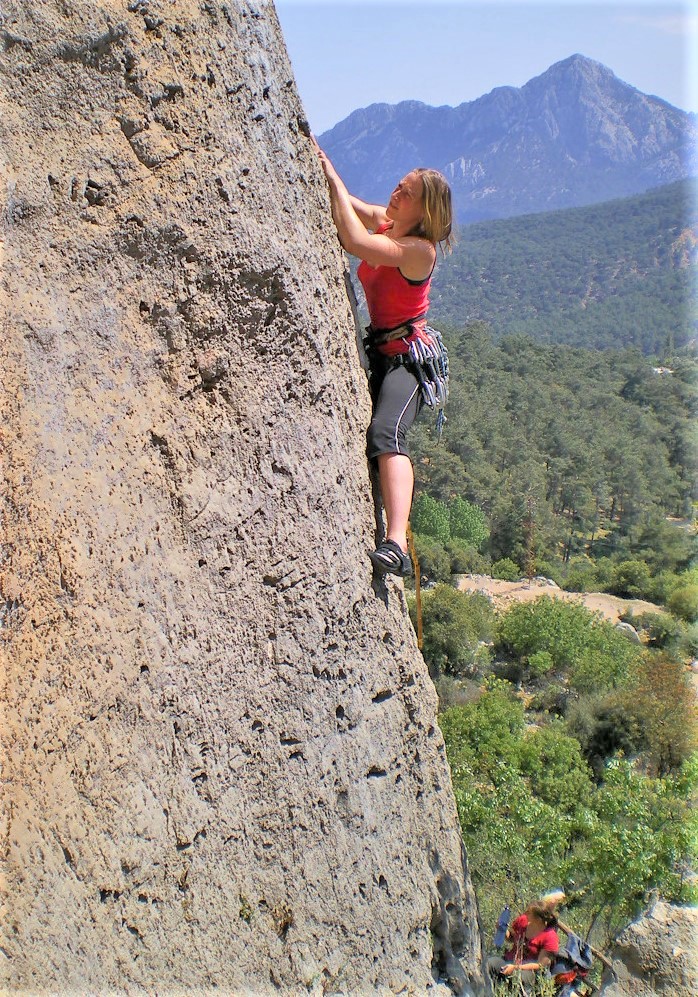 Klettern im Kalk in Antalya